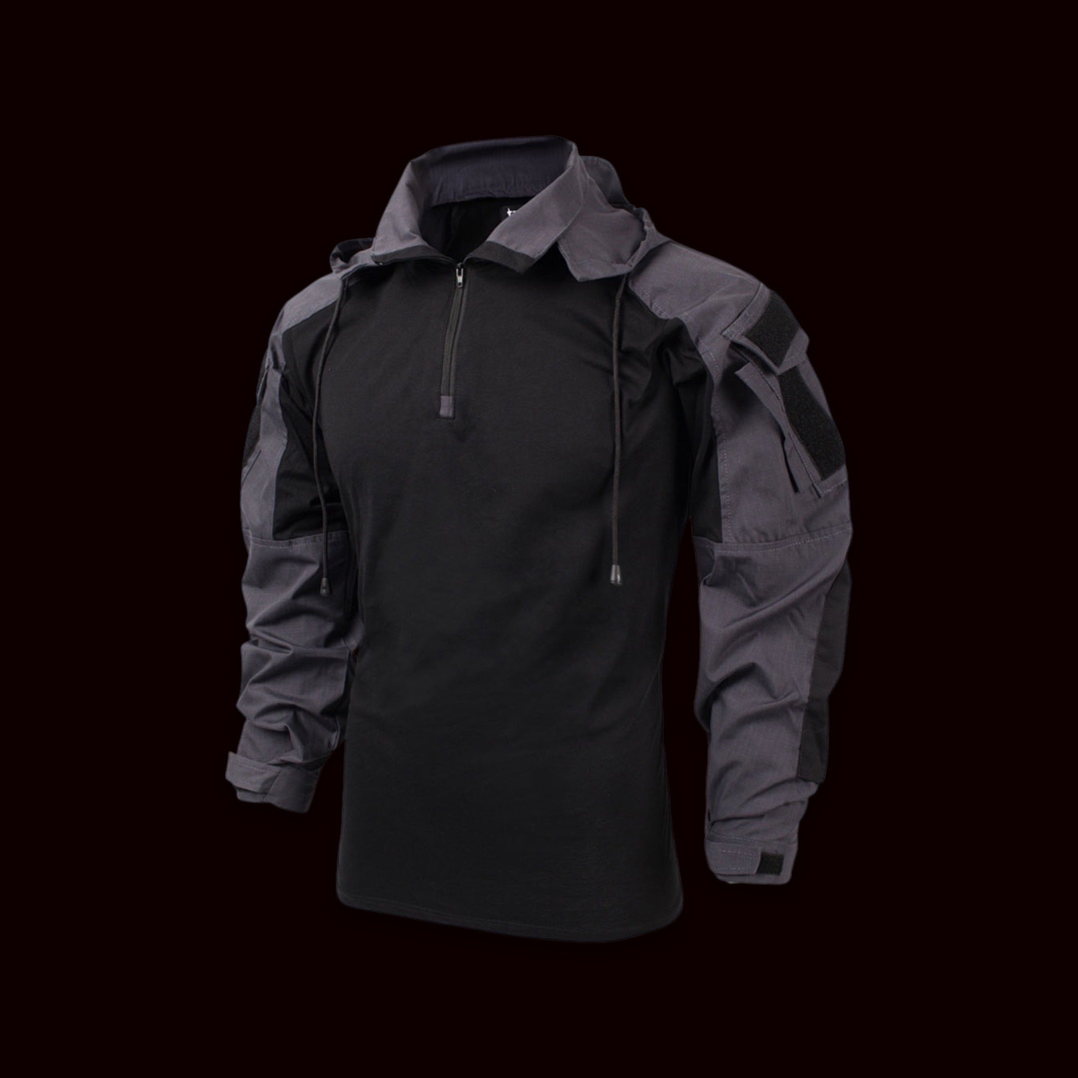 High-Tier Carbon Grey and Black Combat Shirt