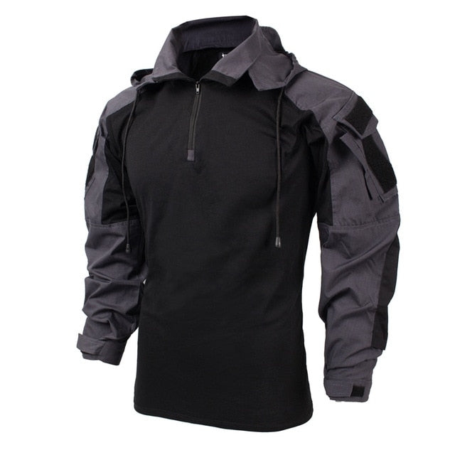 High-Tier Carbon Grey and Black Combat Shirt